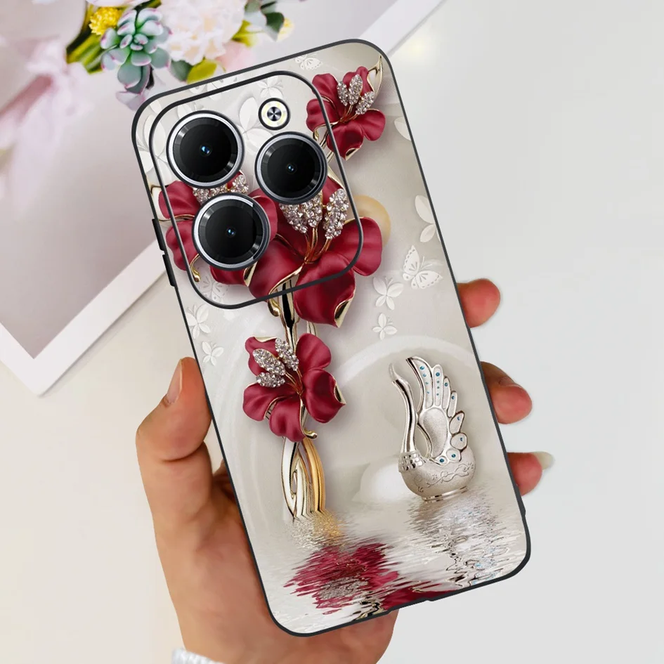 Para Infinix Hot 40 4G Funda 2023 nueva moda amor corazón Funda de dibujos animados Funda trasera de silicona suave para Infinix Hot 40i Hot40 Pro Capa - imagen 5