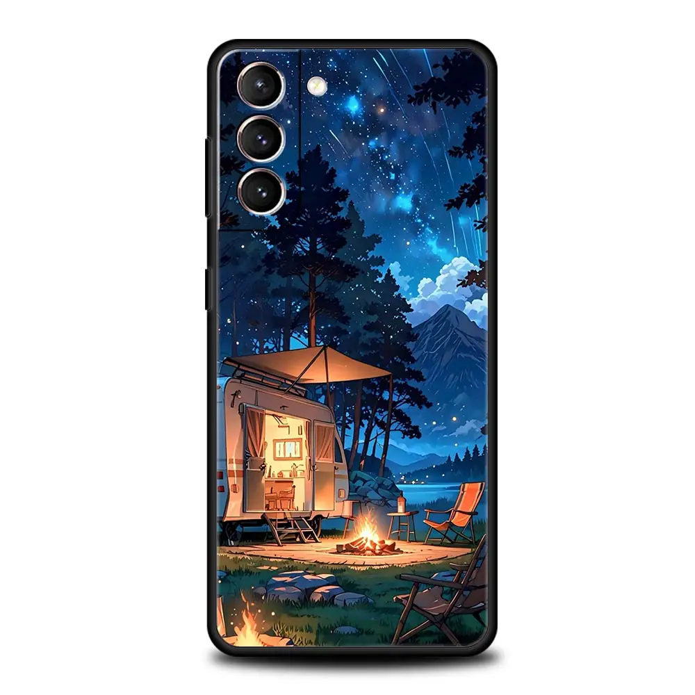 Combi Van-funda de teléfono para acampar al aire libre, funda suave de TPU para Samsung Galaxy S25 Edge S24 S23 S22 S20 Ultra S21 FE 5G S10 Plus - imagen 2