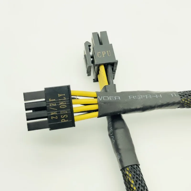 Cables de alimentación modulares CPU de manga negra de alta calidad 8PIN 4 + 4PIN Cable de alimentación de 8 pines a 8 pines para OCZ ZT/Great Wall 63CM 16AWG - imagen 5