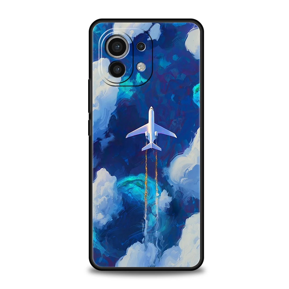 Funda de teléfono para Xiaomi 15 14 13 12 Lite 14T 13T 12T Pro Poco X7 X6 X5 X4 X3 NFC F7 Ultra F6 Pro cubierta suave patrón de avión - imagen 5