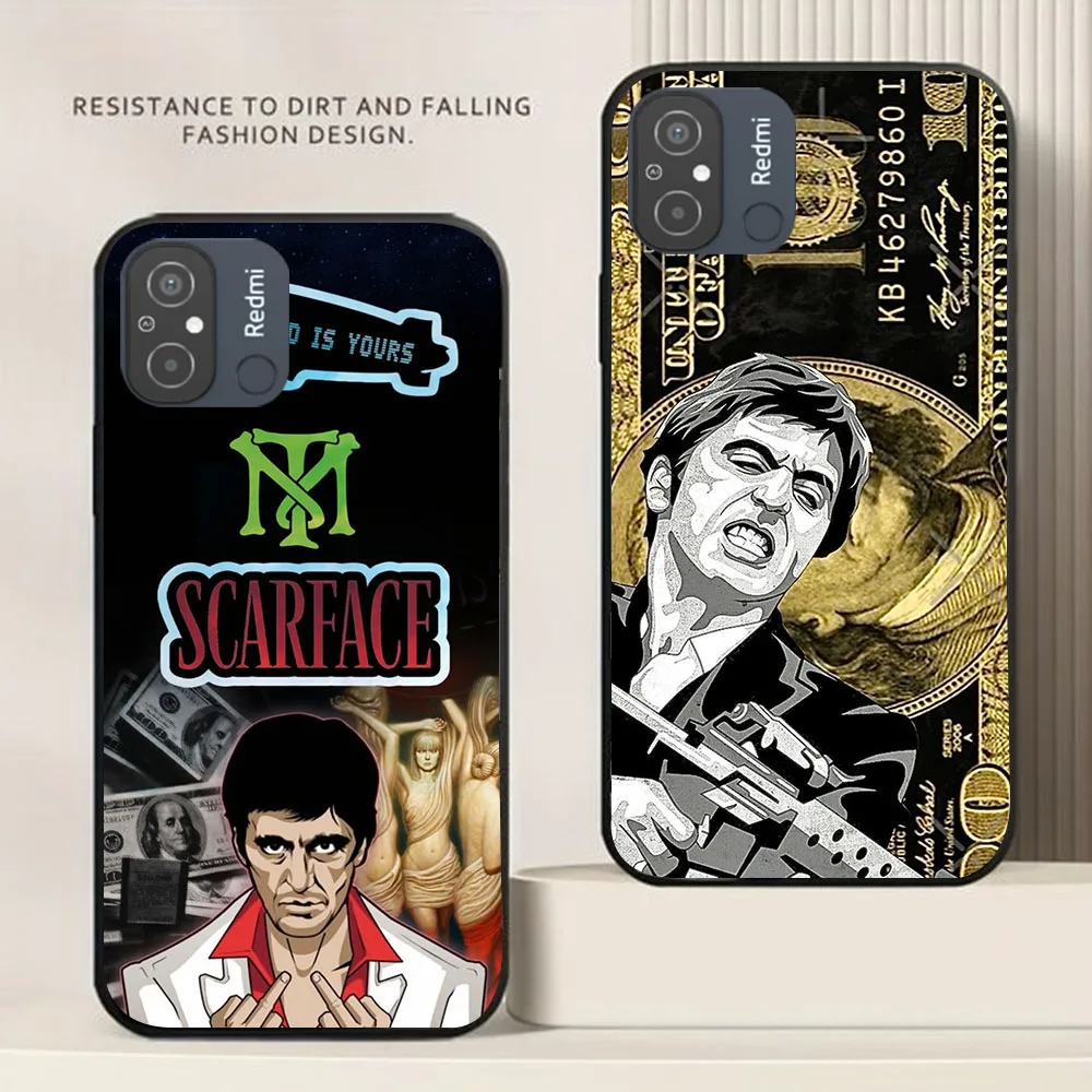 BD-52 Scarface Hero funda negra para Xiaomi Redmi 12C K40 POCO M4 M5 C50 C51 C55 F3 GT Pro Plus - imagen 4