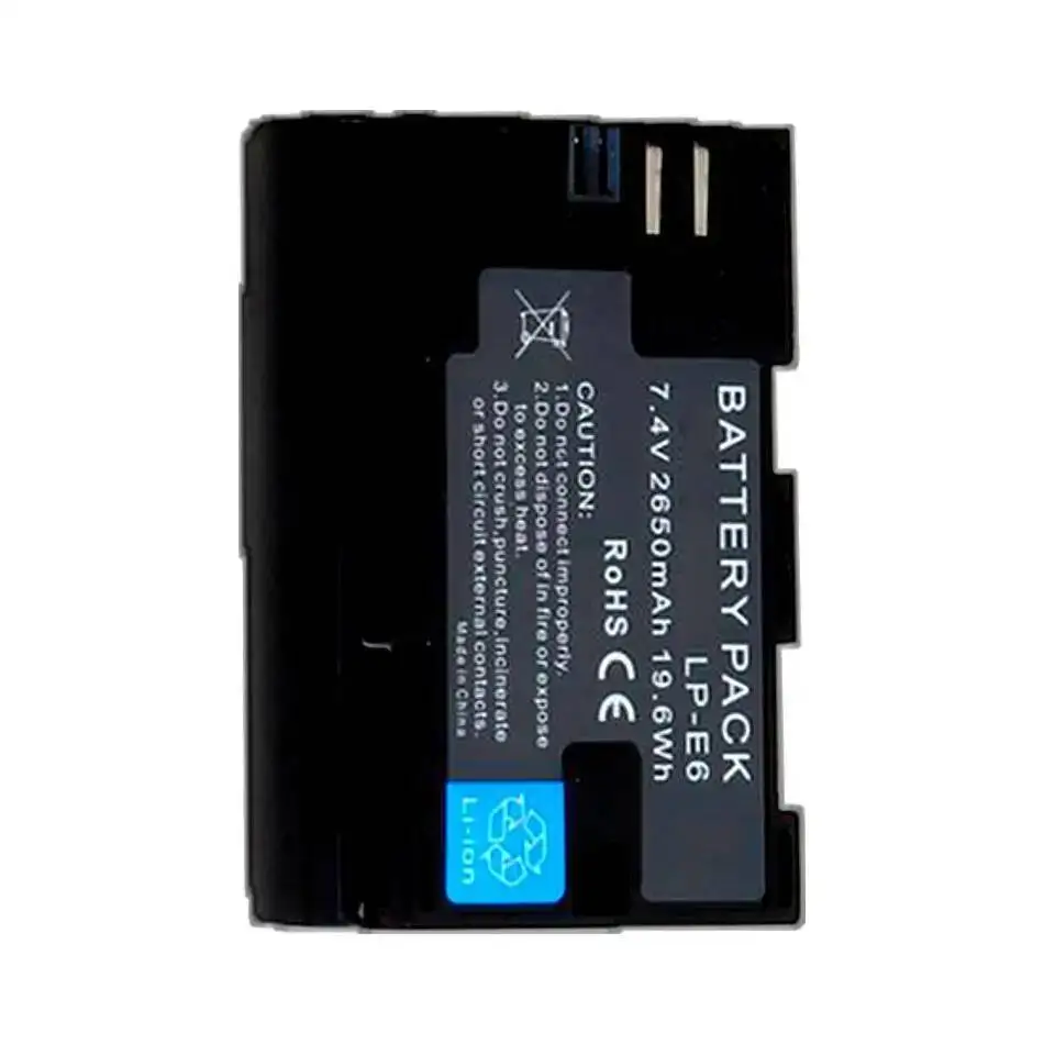 LP-E6 2650Mah para Canon Eos 6D 7D 70D 60D 60Da 5D 60DA 5DS 5D3 5D2 batería de repuesto Premium de alto rendimiento para cámara - imagen 2