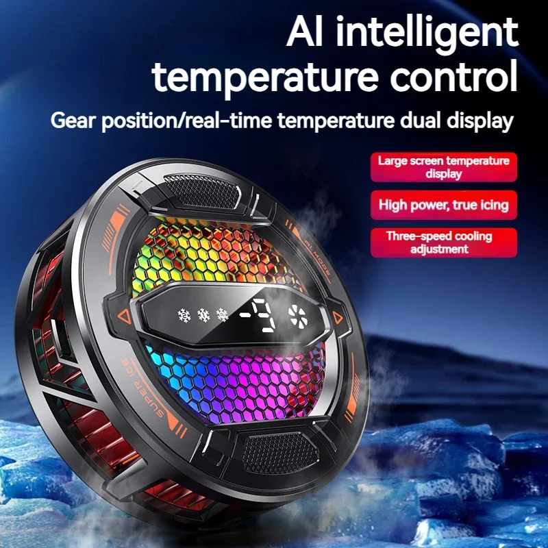 Enfriador de teléfono con Clip magnético Semiconductor K31 con pantalla Digital, luces RGB de temperatura, Compatible con Iphone, Samsung, Xiaomi - imagen 2