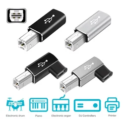 Adaptador USB-C a USB-B Cuadrado para Impresoras y Pianos Eléctricos