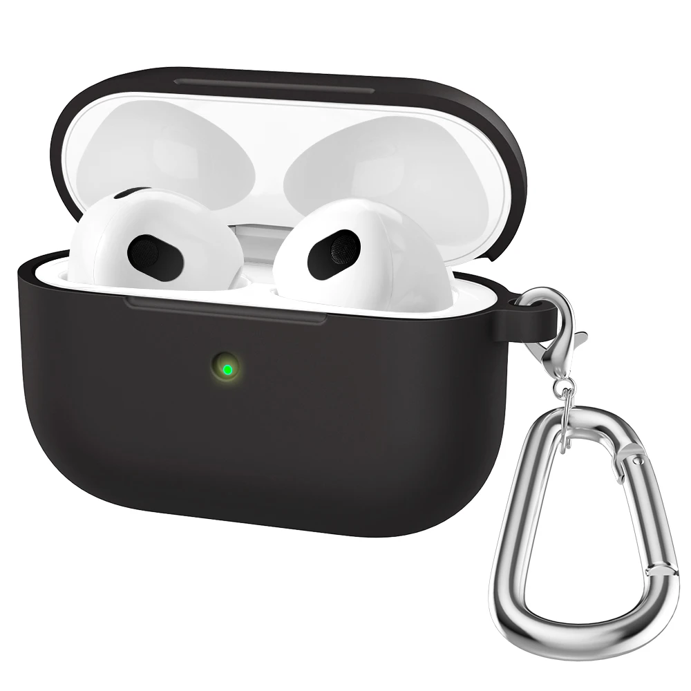 Funda de silicona suave para Apple 2021 AirPods 3, funda inalámbrica para auriculares Bluetooth, Air Pods 3, funda para Airpods, accesorios para auriculares - imagen 2