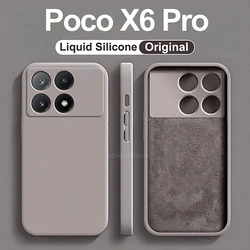 Funda de silicona líquida para Xiaomi POCO X6 Pro 5G
