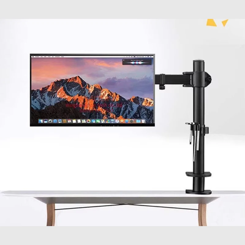 DL-M902-140 soporte de escritorio para monitor de 10 "-27", base de abrazadera con ojal giratoria de movimiento completo, soporte de escritorio de doble brazo de 0-9,9 kg