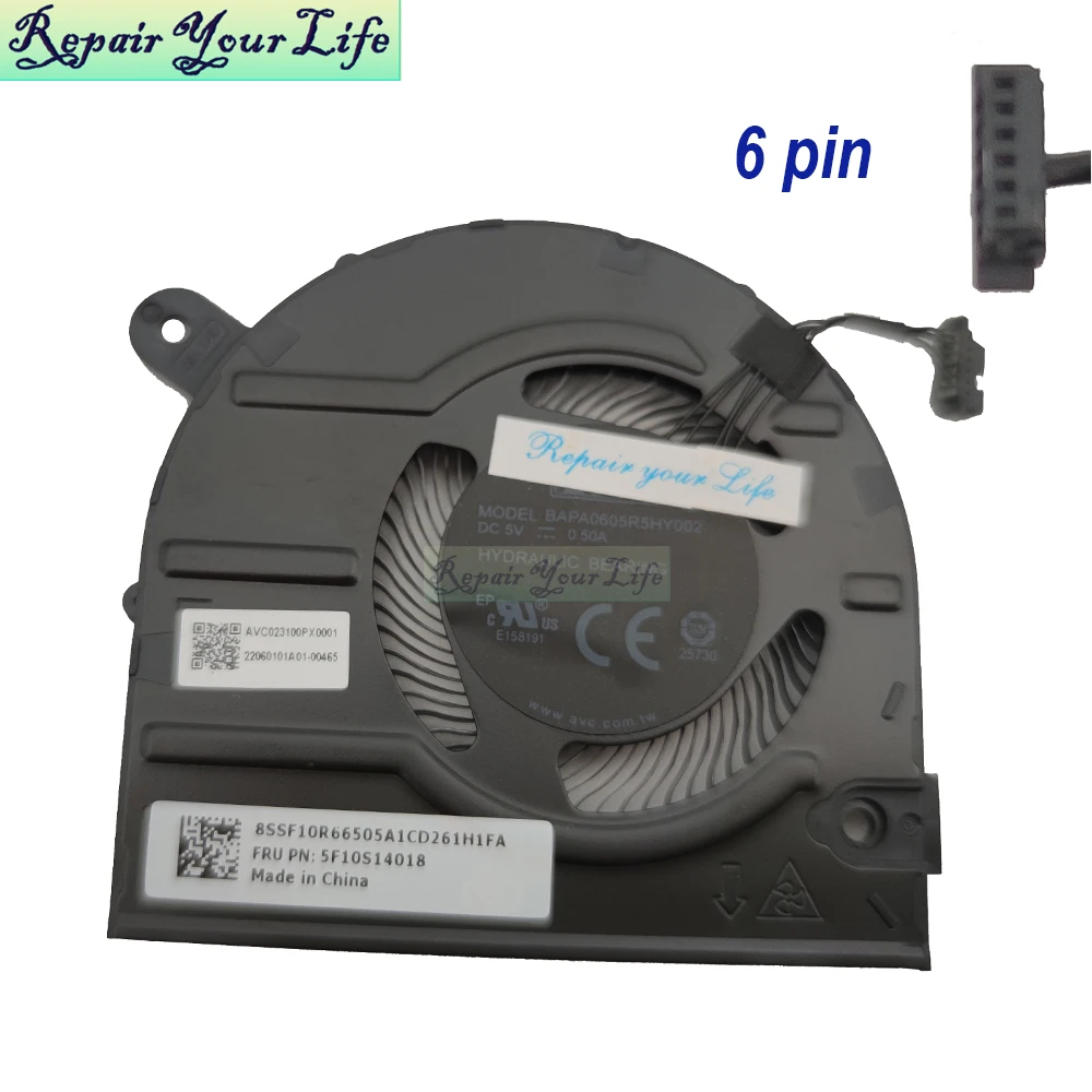 5F10S14018 ventilador de refrigeración GPU para ordenador portátil Lenovo ThinkBook 13x G2 IAP 21AT Gen 2, ventilador de radiador, nuevo BAPA0605R5H Y002 Y003 - imagen 4