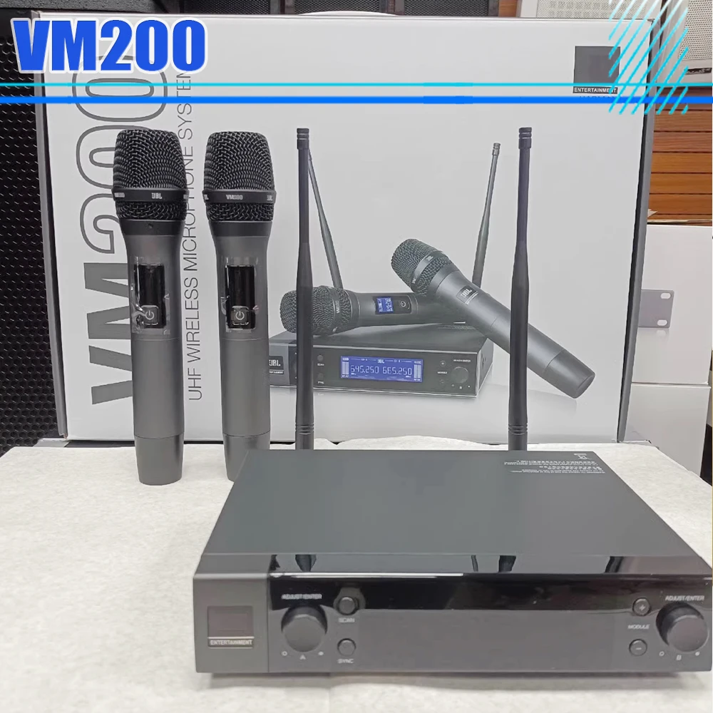 VM200 Micrófono inalámbrico uno a dos Micrófono profesional FM U-Band - imagen 2