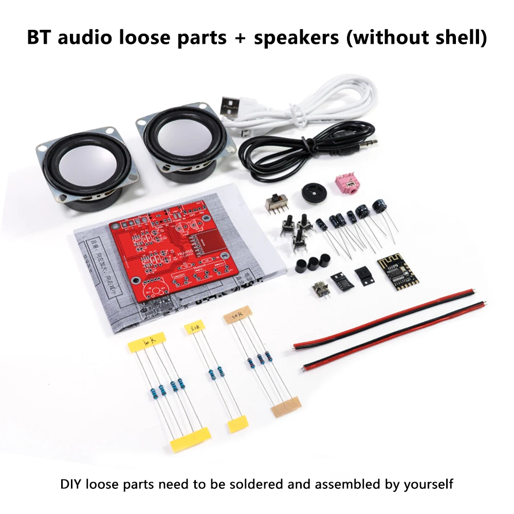 Kit de Altavoz Bluetooth DIY, proyecto de soldadura, Mini amplificador de sonido estéreo para el hogar, Kits electrónicos para práctica de soldadura, USB - imagen 2