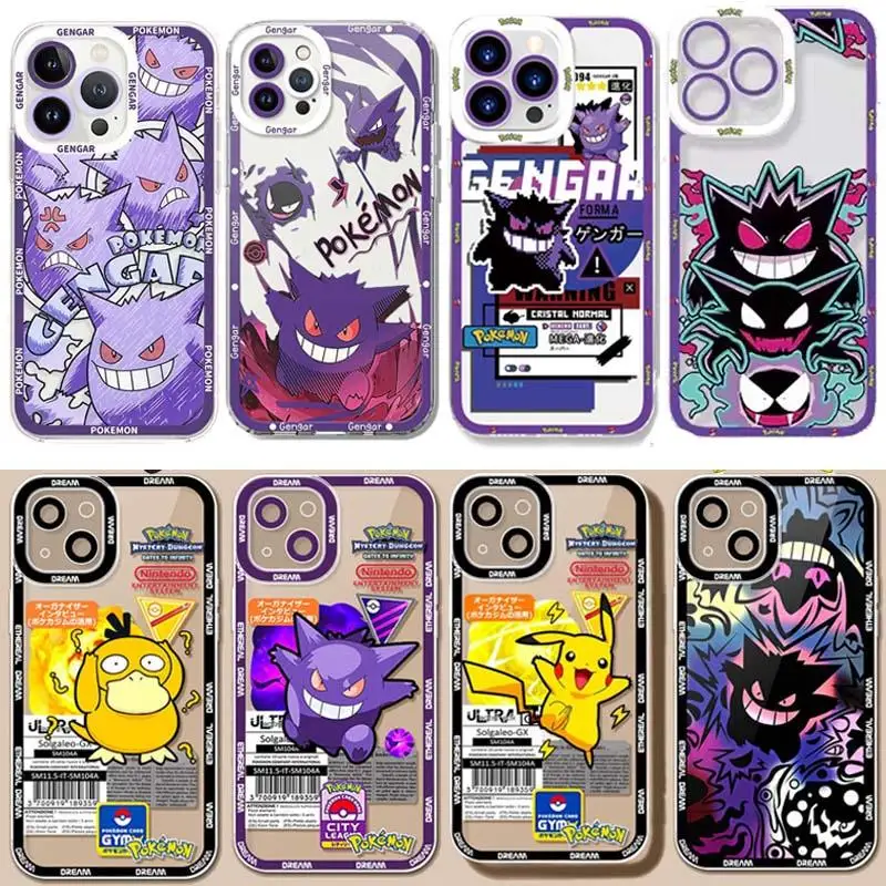 Funda Pokemon Gengar Pikachu para OPPO A60 Reno 11F 5 6 9 Pro Plus A79 A78 A5S A3S A5 2020 funda de silicona suave Couqe