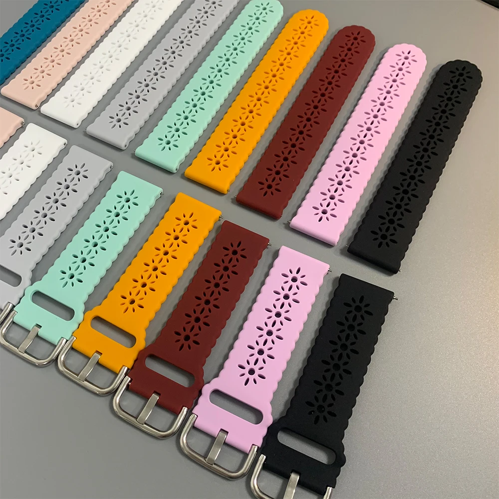 Correa de silicona de 20mm/22mm para Huawei Watch 5/4 Pro GT 5 4 3 2 GT Pro, correa de repuesto para pulsera transpirable Samung/Garmin/Amazfit - imagen 3