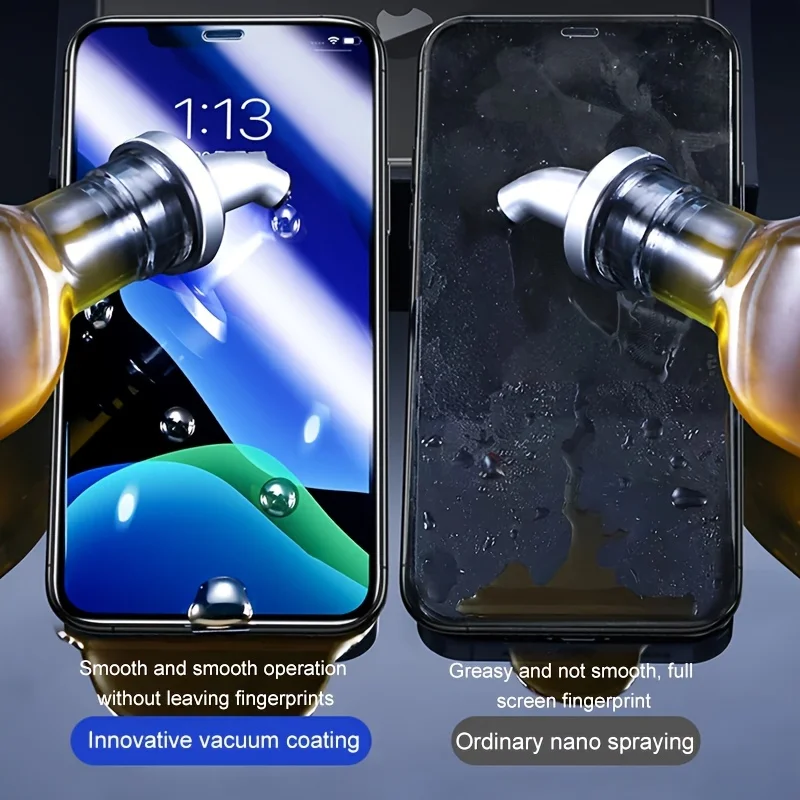 3 piezas de vidrio templado para iPhone 11 12 13 14 15 Pro XR X XS Max Protector de pantalla para iPhone 12 13 Mini vidrio - imagen 5