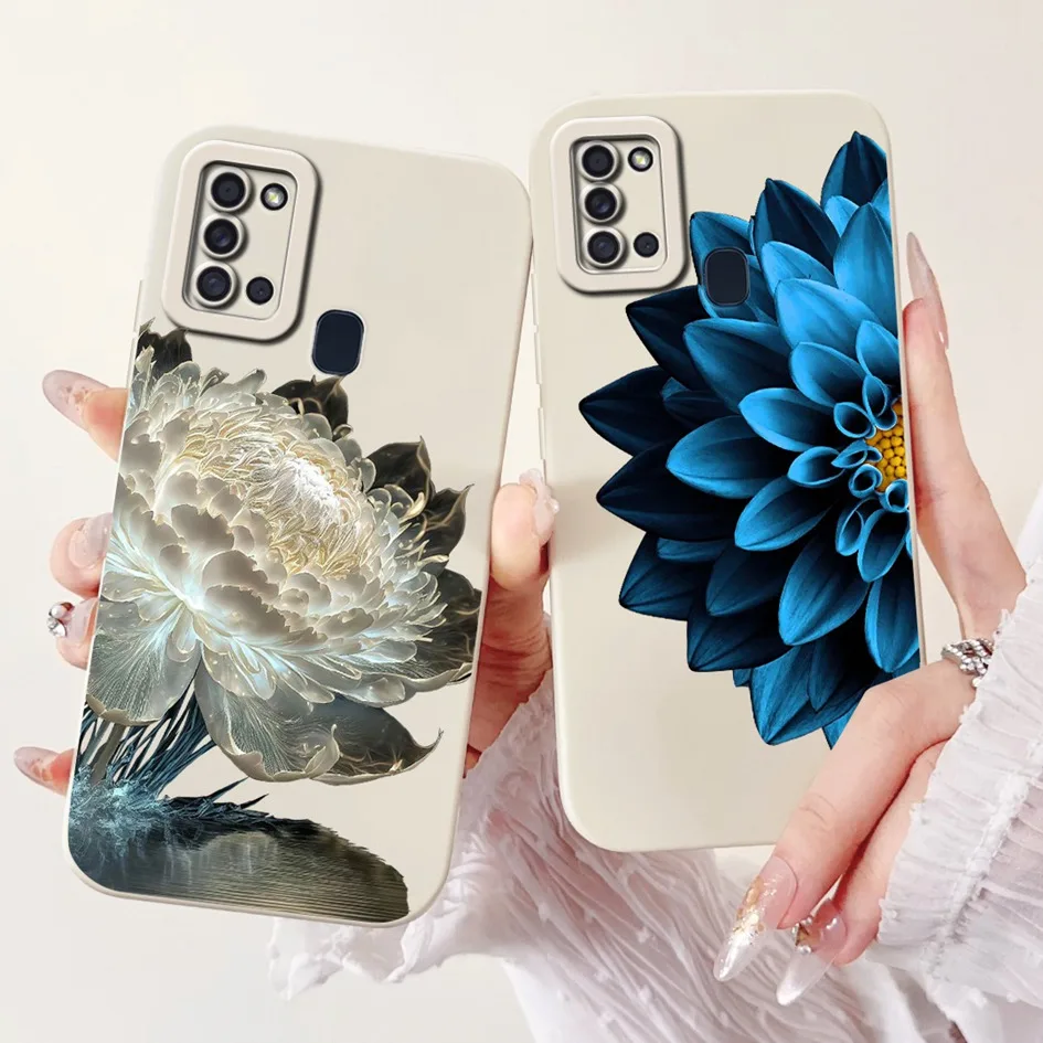 For Samsung Galaxy A21s Case A 21s New Fashion Flower Sunset Soft Silicone Candy TPU Phone Cover For Samsung A21s SM-A217F Funda - imagen 2