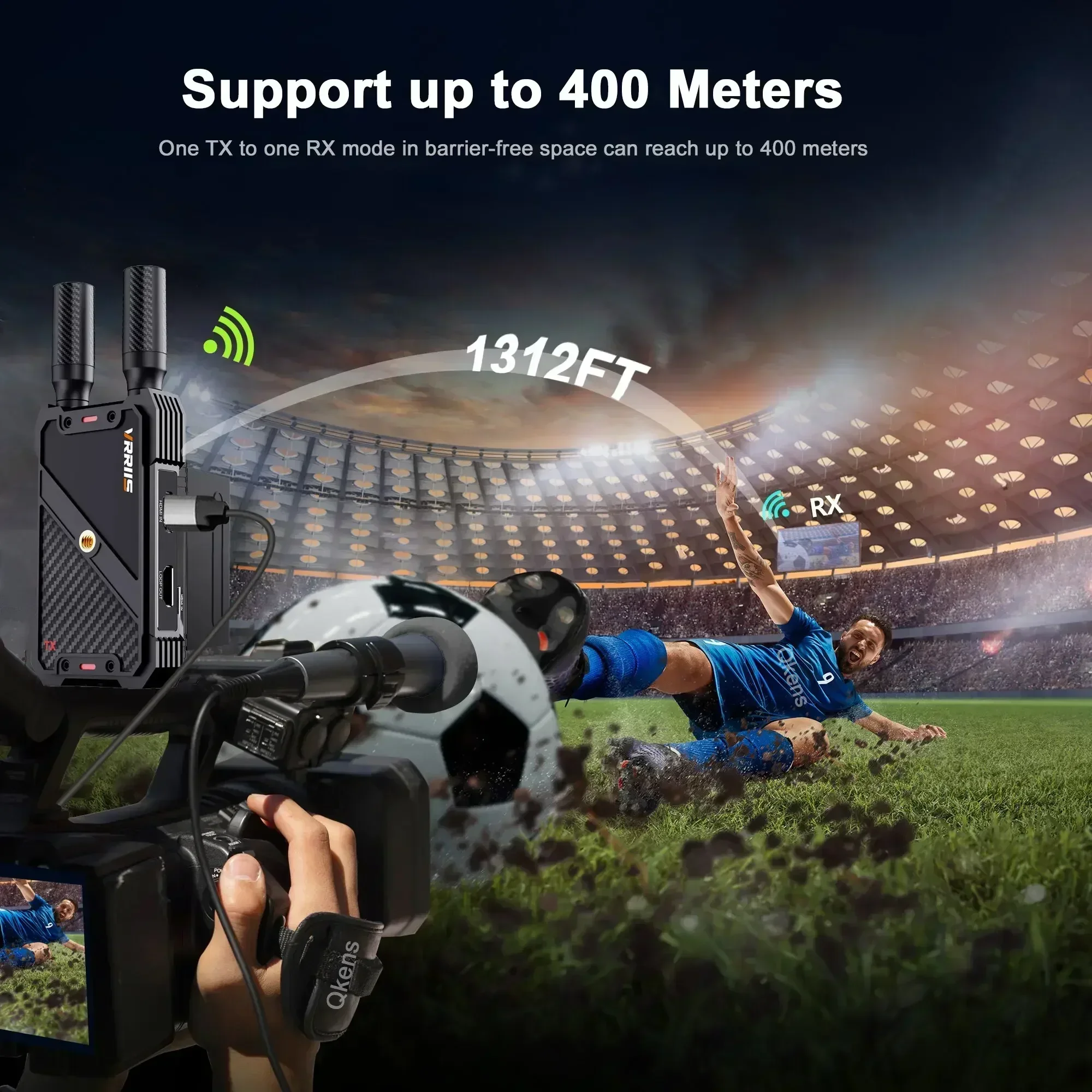 Transmisor y receptor de transmisión de sincronización de Audio y vídeo inalámbrico de 1300 pies, extensor HDMI Dual de 400m para cámara, portátil, PC, Monitor de TV - imagen 5