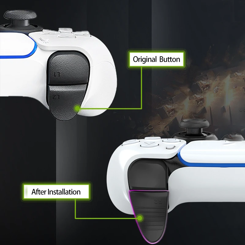 Para el botón de extensión del controlador PS5 L2 R2 botón de extensión PS5 botón de disparo de extensión emparejado botón de extensión antideslizante - imagen 2