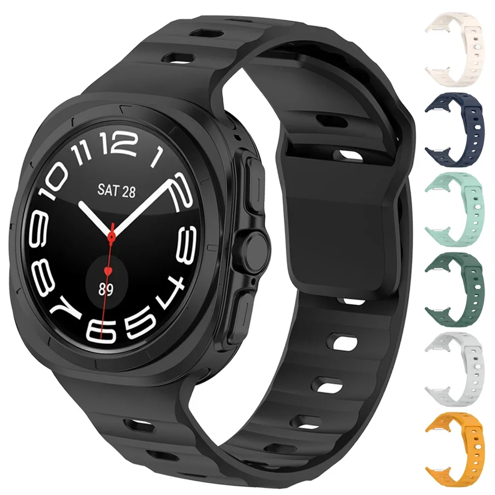 Correa de silicona para Samsung Galaxy Watch 7 Ultra 47mm, repuesto de Correa deportiva para reloj Galaxy Ultra 47mm LTE - imagen 5