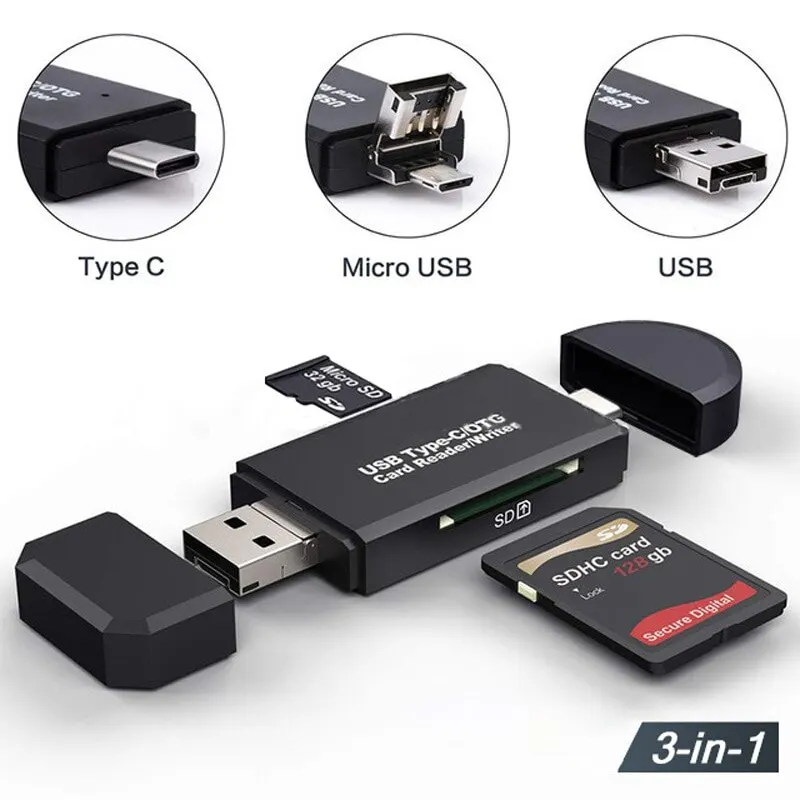 Adaptador USB 3 en 1