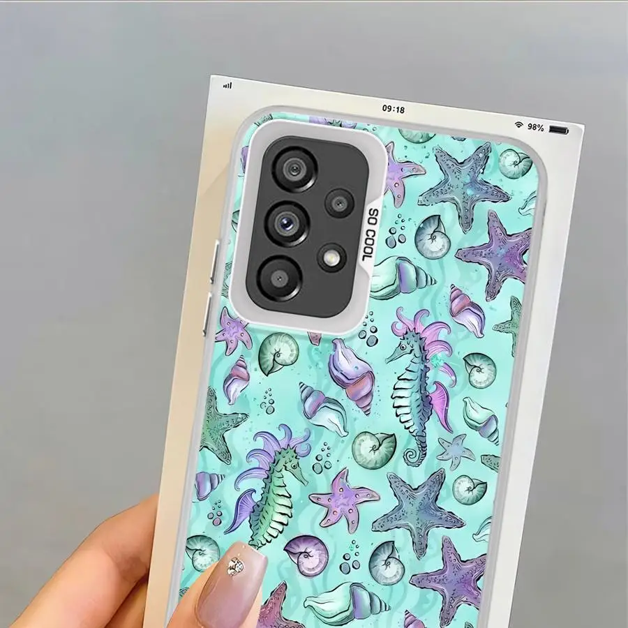 Funda trasera de teléfono para Samsung Galaxy S20 Plus S21 S24 FE S23 S23 Note 20 Ultra S25 S22 carcasa de organismo marino - imagen 4