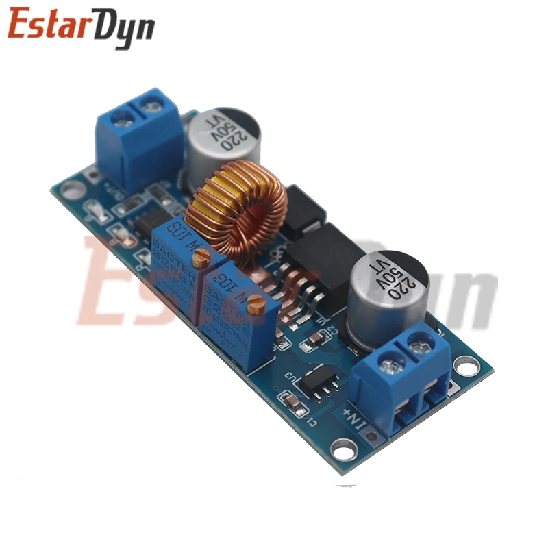 Placa de cargador de litio CC/CV 5A XL4015 ajustable 6-38V a 1,25-36V DC módulo reductor de fuente de alimentación - imagen 4