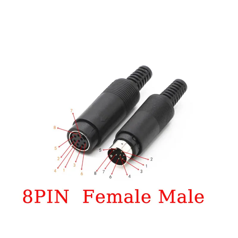 Mini enchufe DIN de 3/4/5/6/7/8 pines, montaje de Cable de chasis, enchufe macho hembra, Cable de soldadura de 3-8 pines, Terminal S, Mini conector macho PS2, 1 ud. - imagen 2