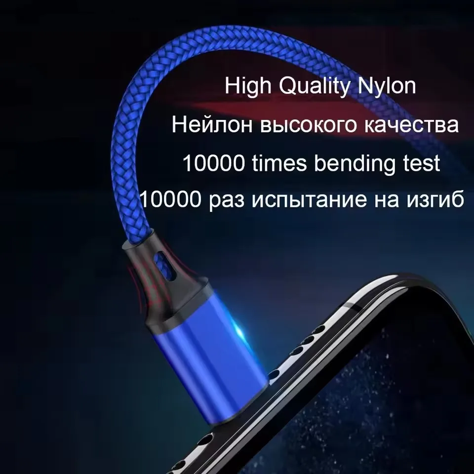 Cable de carga rápida trenzado de nailon para iPhone 14 Plus 13 12 mini 11 Pro Max XS XR X 8 7 6S 6 Plus SE Cables de datos USB de carga rápida - imagen 2