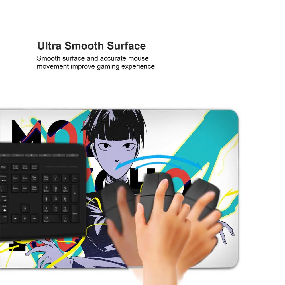 Alfombrilla De ratón grande Mob Psycho 100, accesorios para juegos, antideslizante, 600x300mm, XXL, Tappetino, 30x90 - imagen 4