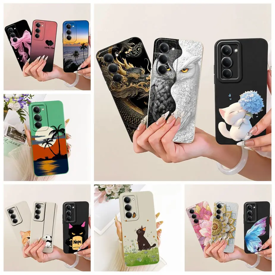 Para Xiaomi Redmi 15 4G 5G funda Cool Dragon Owl moda dibujos animados pintado cubierta suave TPU funda de teléfono para Redmi 15 5G Redmi15 4G bolsas