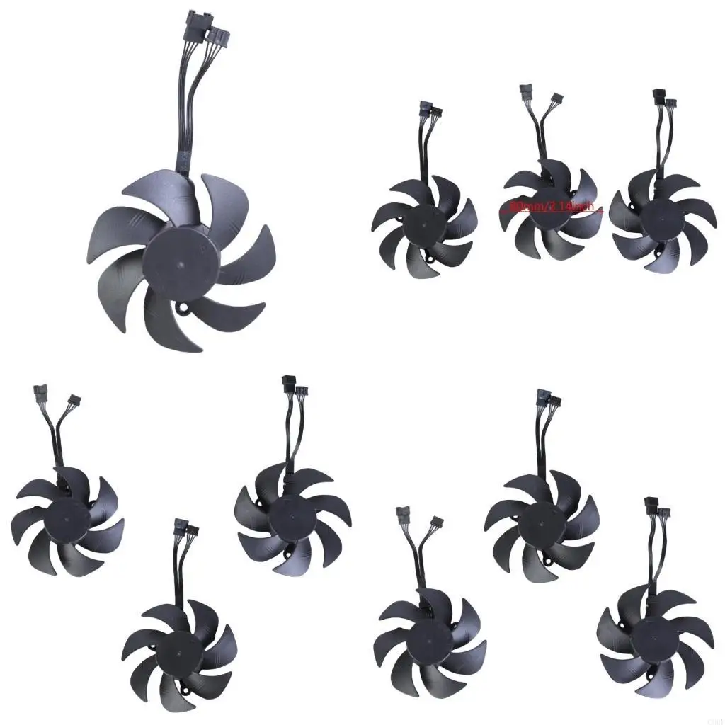 Ventilador refrigeración tarjeta gráfica C90F para tarjeta vídeo RTX3060 refrigeración optimizada 4 pines PLA09215S12H