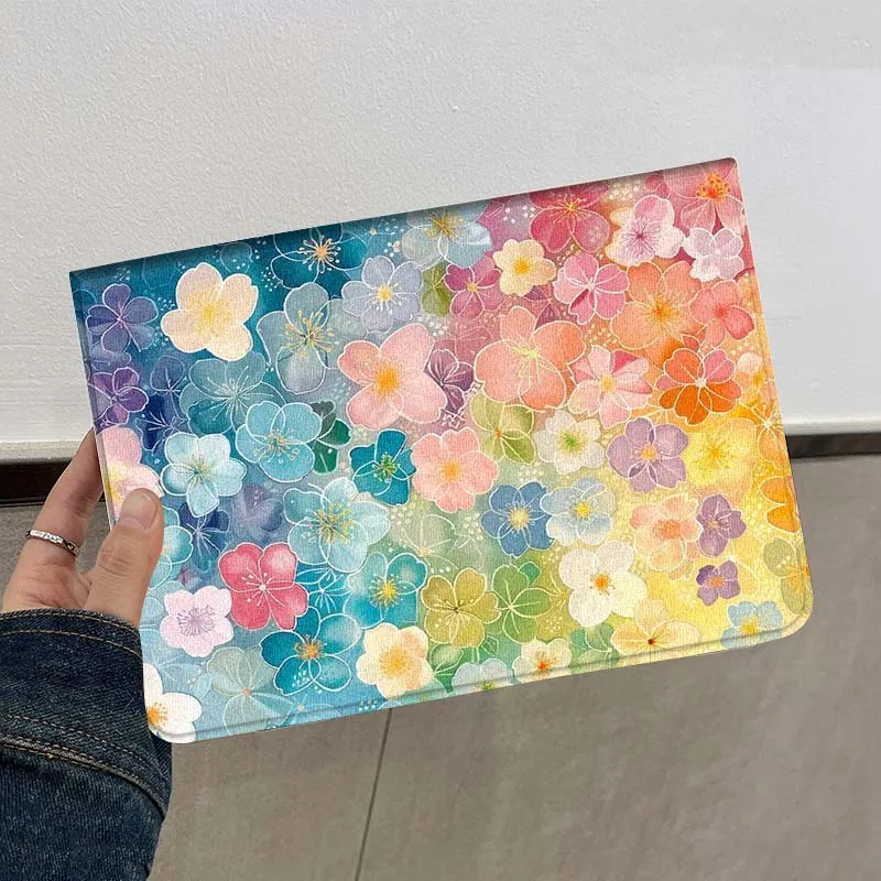 Patrón de diseño artístico de flores para Lenovo Xiaoxin Pad Pro Tab M10 K10 Plus 3.a generación Y700 11 11,2 11,5 12,7 8,8 pulgadas funda para tableta - imagen 3
