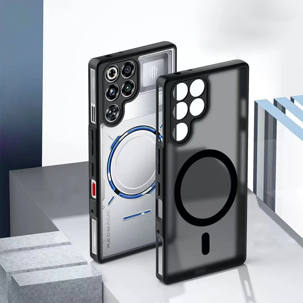 Funda para Magsafe, funda trasera dura mate inalámbrica magnética para teléfono ZTE Red Magic 11 10 Pro Air 9 9S 8S 8 Plus