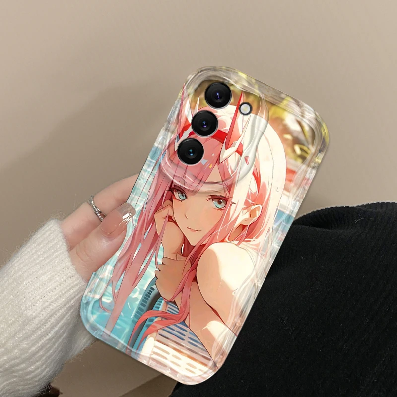 Darling In The Franxx Anime Art para Samsung S24 S23 S21 S20 Ultra Plus FE A73 A72 A71 A51 A31 A05S A05 A04 5G Wave Oil TPU - imagen 4