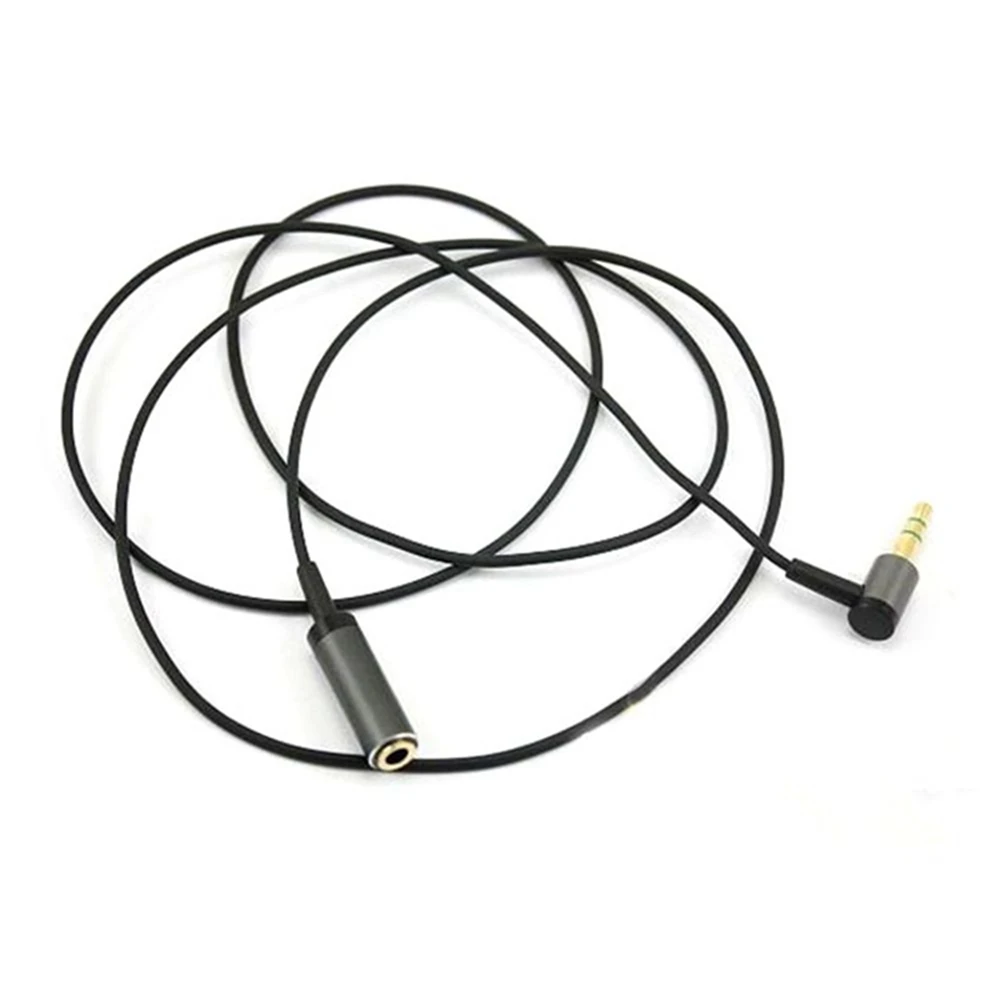 1 unidad 1M 3,5mm 3 polos estéreo 90 ° Enchufe de audio rectangular hembra a 3,5 mm macho de 3 polos Enchufe adaptador de conector en forma de L