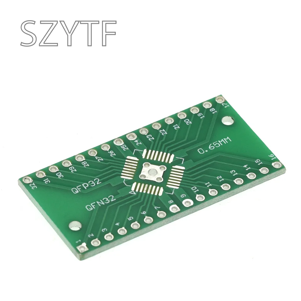 10 piezas 0,8/0,65mm QFN32 QFP32 placa adaptador SMD turn DIP - imagen 5