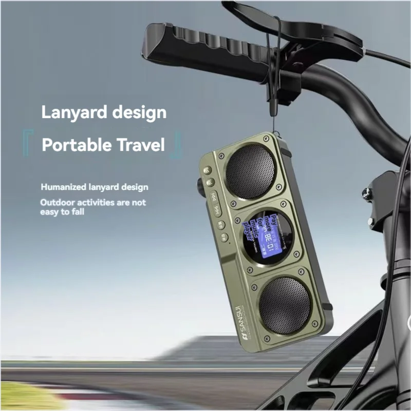 SANSUI F28 Radio FM portátil MP3 Walkman tarjeta al aire libre altavoces inalámbricos Bluetooth calidad de sonido de alta fidelidad reloj LED pantalla de letras - imagen 5