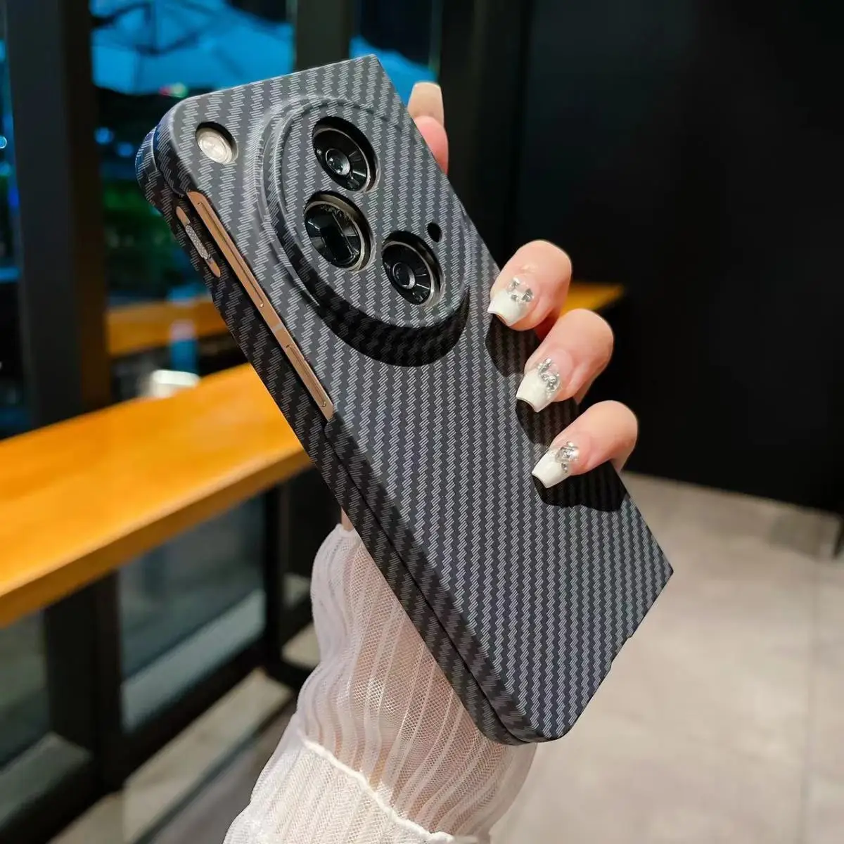 Funda abierta de fibra de carbono para OnePlus, carcasa trasera protectora delgada para One Plus, carcasa completa abierta para teléfono - imagen 2