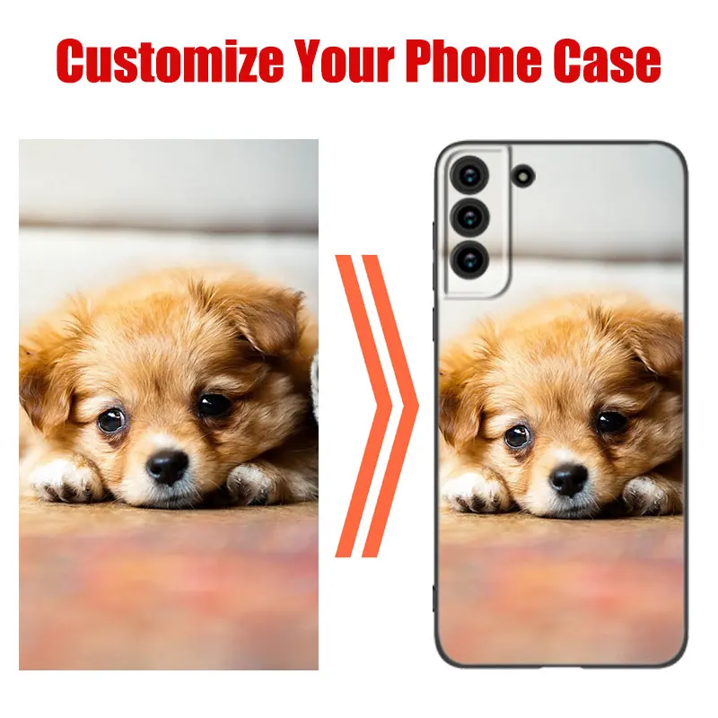 Funda de teléfono personalizada DIY para Samsung Galaxy S23, S22, S21, S20 Ultra FE, S10E, S10 Lite, S9, S8 Plus, S7, S6 Edge, cubierta negra de TPU suave - imagen 5