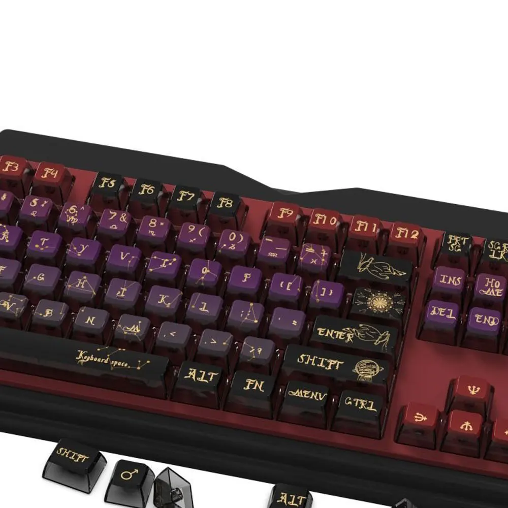 Juego completo de 116 teclas transparentes alrededor de ASA altura PBT sublimación térmica para teclado mecánico 61 68 75 87 104 - imagen 4