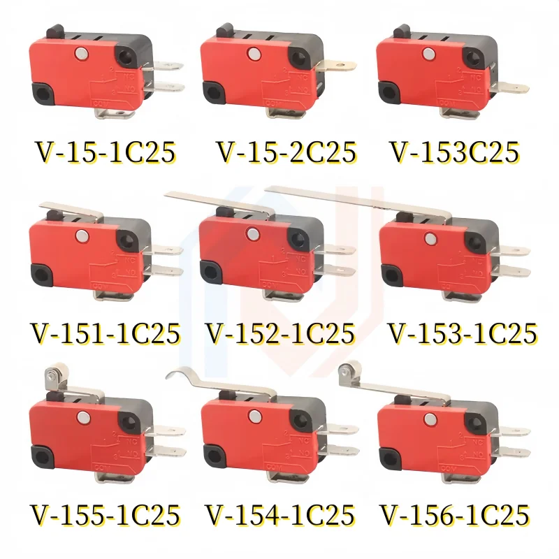 Interruptor de viaje microinterruptor autorreinicio V-15-1C25 V-151-1C25 V-152-1C25 V-153-1C25 V-154-1C25 V-155-1C25 V-156-1C25