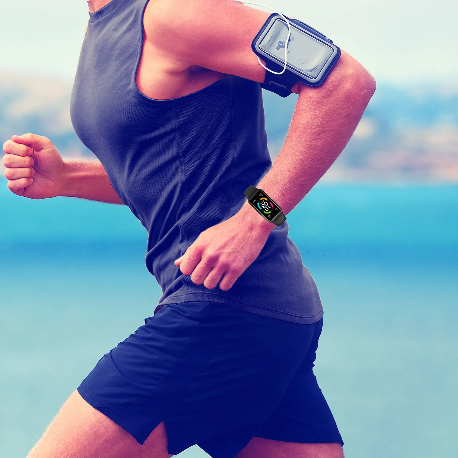 1 unidad de correa de reloj deportivo de 21mm para hombres y mujeres para Huawei Band 6 6pro Honor Band 6 7, accesorios universales de silicona para reloj inteligente, pulseras - imagen 3