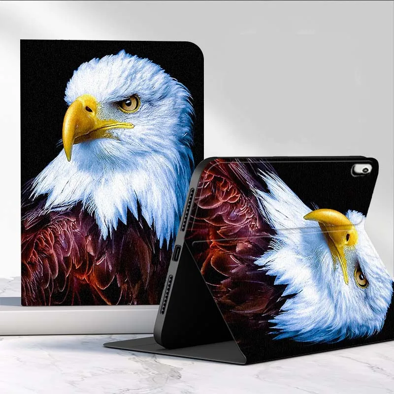 Patrón de cara de águila Animal para iPad Pro Mini 1 2 3 4 5 6 7 7ta generación 12,9 10,5 13 11 7,9 8,3 M4 pulgadas funda para tableta - imagen 2