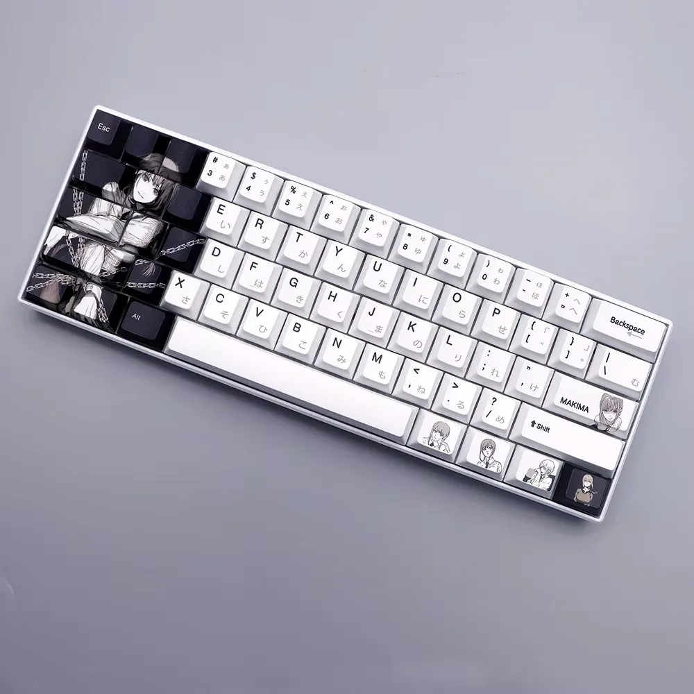105 teclas cadena chica Keycap tinte Sub Anime dibujos animados Keycaps para 61/64/68/75/80 Cherry MX interruptores Gaming Wooting60he teclado Cap - imagen 4