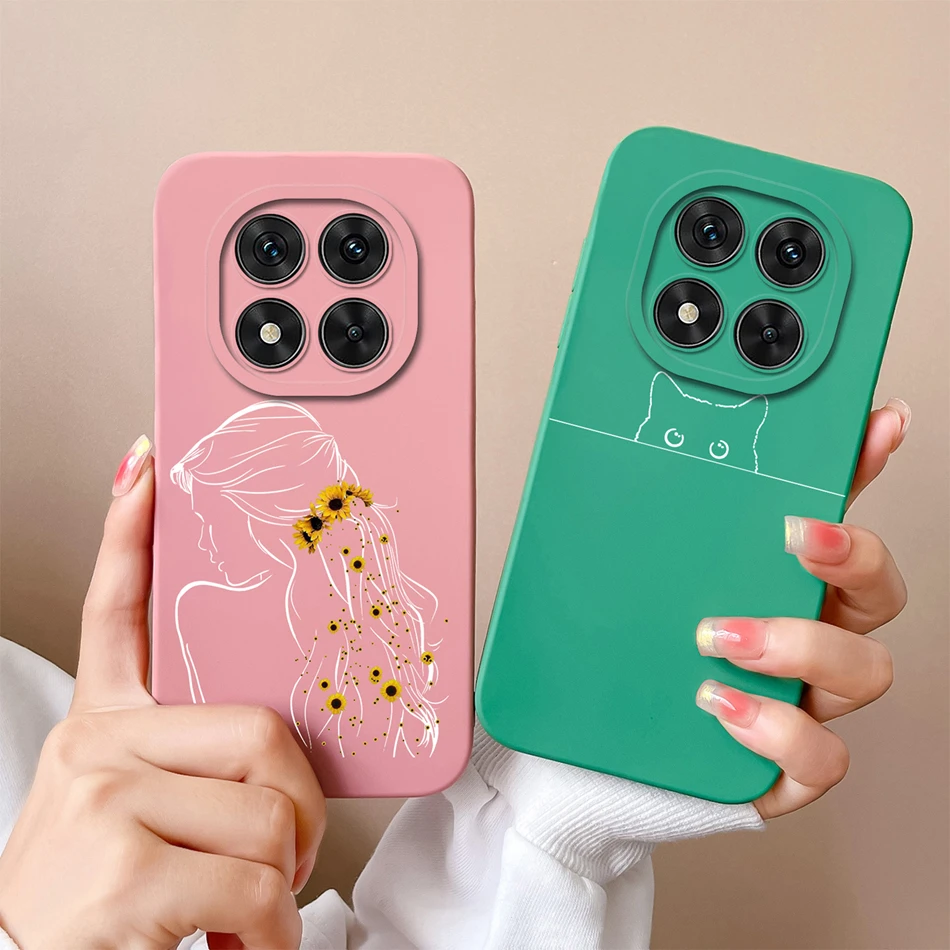 Para Poco X7 Pro funda trasera de teléfono con corazón a la moda para Xiaomi Poco X 7 Pro silicona líquida suave carcasa de protección completa Fundas - imagen 2