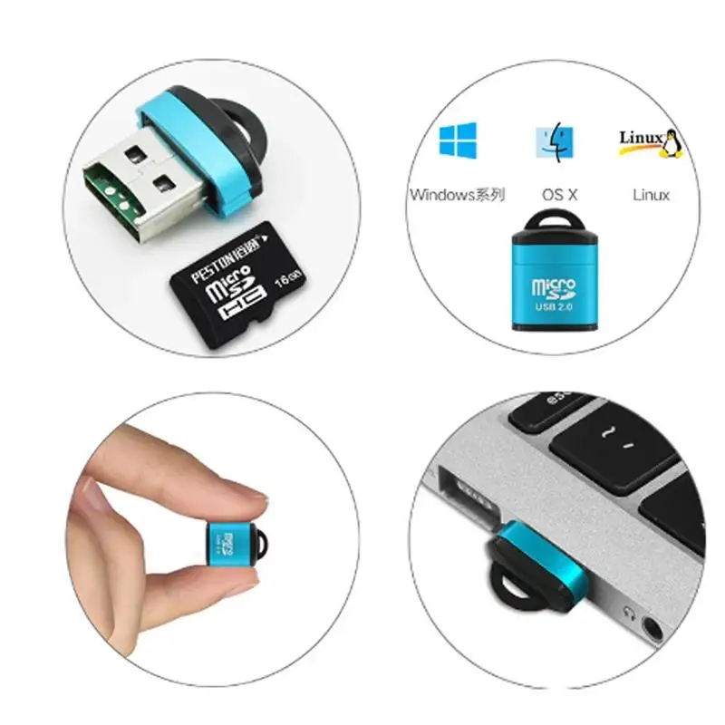 For USB Micro SD TF Card Reader USB 2.0 Mini Mobile Phone Memory Card Reader High Speed USB Adapter For PC Laptops Accessories - imagen 3