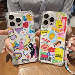 Funda iPhone Adventure Time Transparente con Pulsera Antigolpes