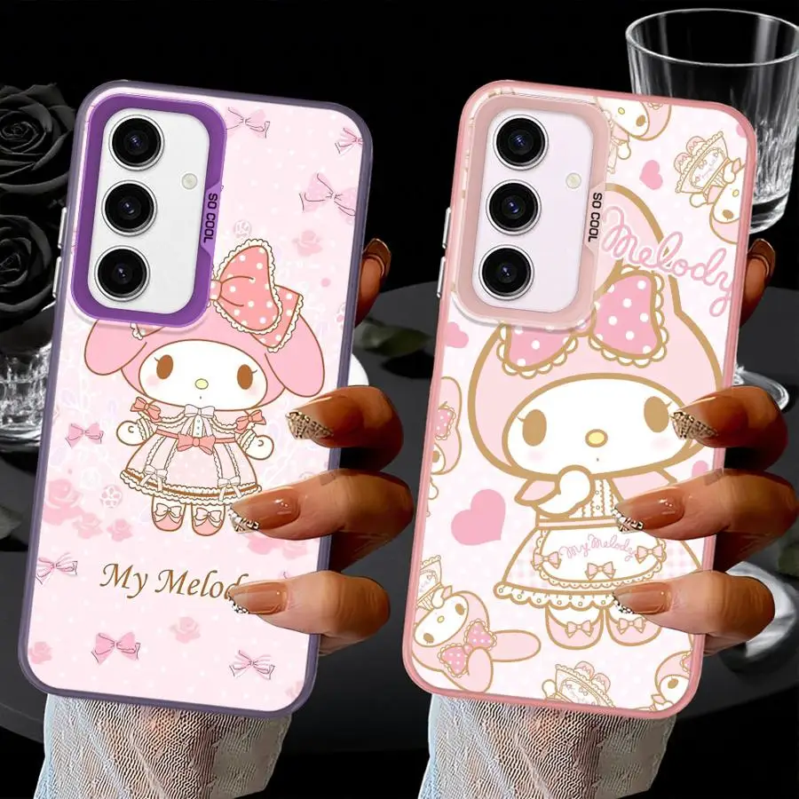 Funda trasera de teléfono para Samsung Galaxy A33 A34 A36 A23 A32 A22 A52 A26 A25 A53 A24 A73 Happy Melody