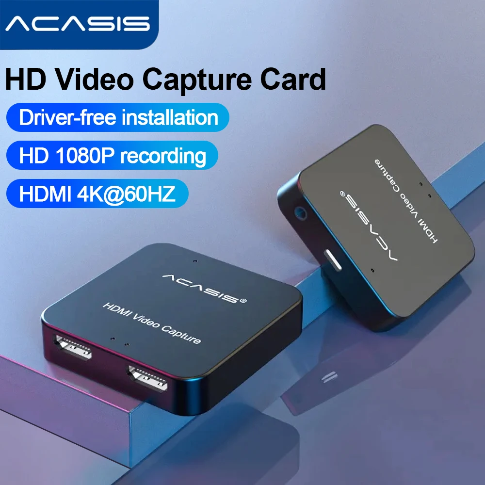 Acasis Dual HDMI 4K tipo C a HDMI tarjeta de captura de vídeo compatible 1080p tarjeta de captura de juego grabadora caja dispositivo para transmisión en vivo