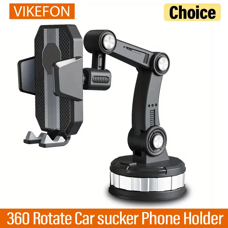 VIKEFON-soporte giratorio 360 para teléfono de coche, soporte de montaje en parabrisas para iPhone, Samsung, Xiaomi, manos libres, soporte para teléfono de coche
