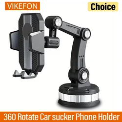 VIKEFON-soporte giratorio 360 para teléfono de coche, soporte de montaje en parabrisas para iPhone, Samsung, Xiaomi, manos libres, soporte para teléfono de coche