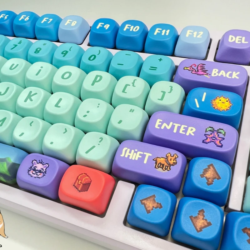 Juego de teclas estilo píxel, 120 teclas PBT, tapa de teclado personalizada Stardew Valley, perfil MOA, teclas para juegos, regalo para teclado mecánico - imagen 4